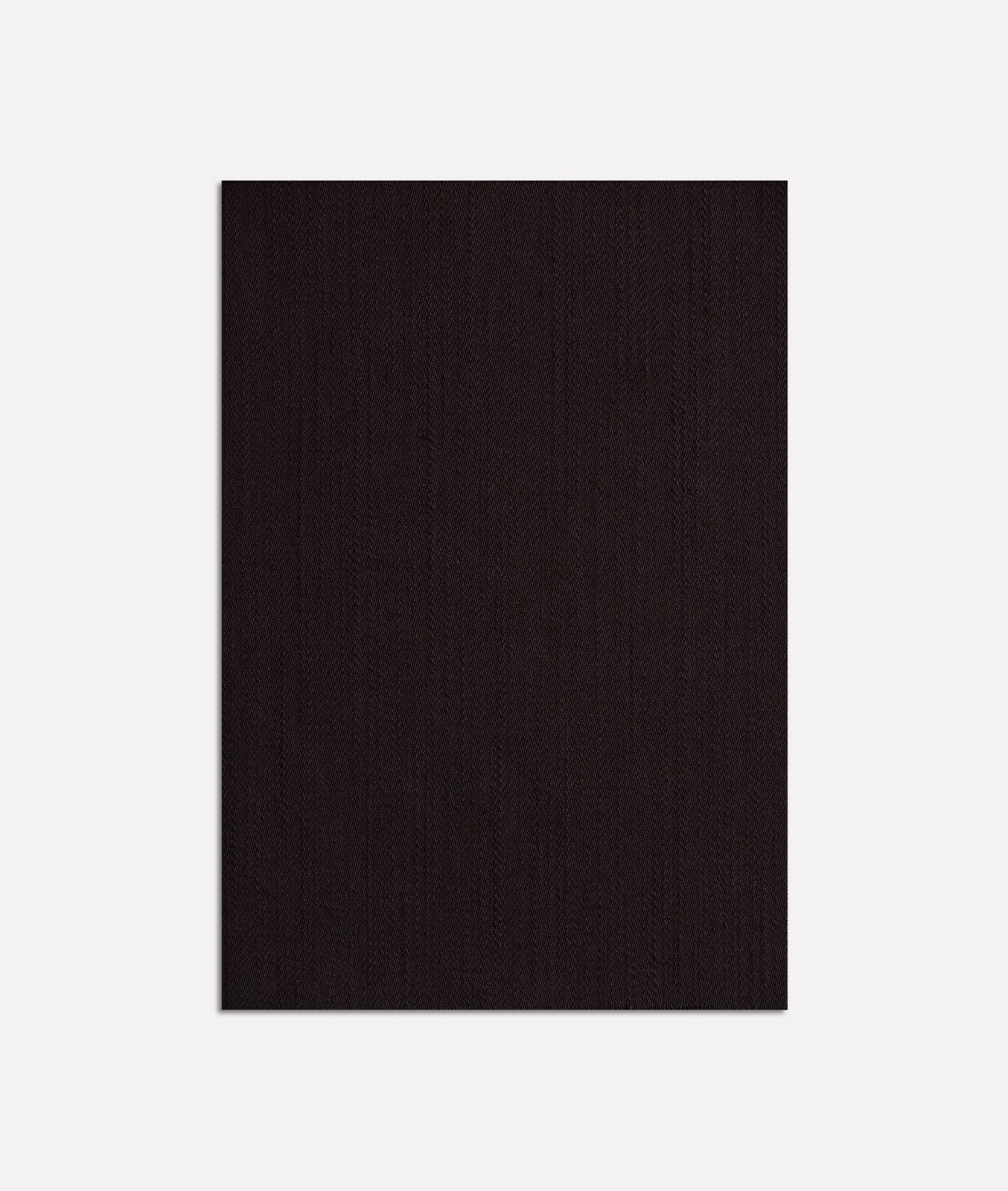 Ebony brown satin swatch with fine vertical striations and subtle low sheen