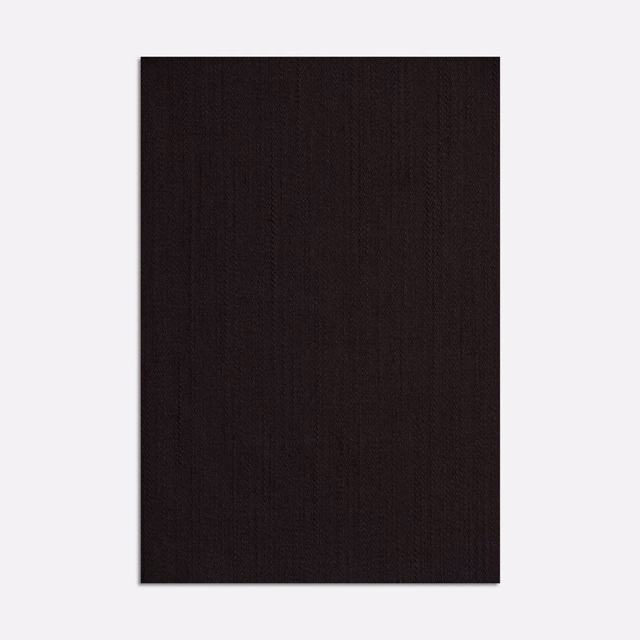 Ebony brown satin swatch with fine vertical striations and subtle low sheen