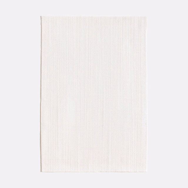 Near-white ivory satin with fine vertical ribbing and a softly luminous surface