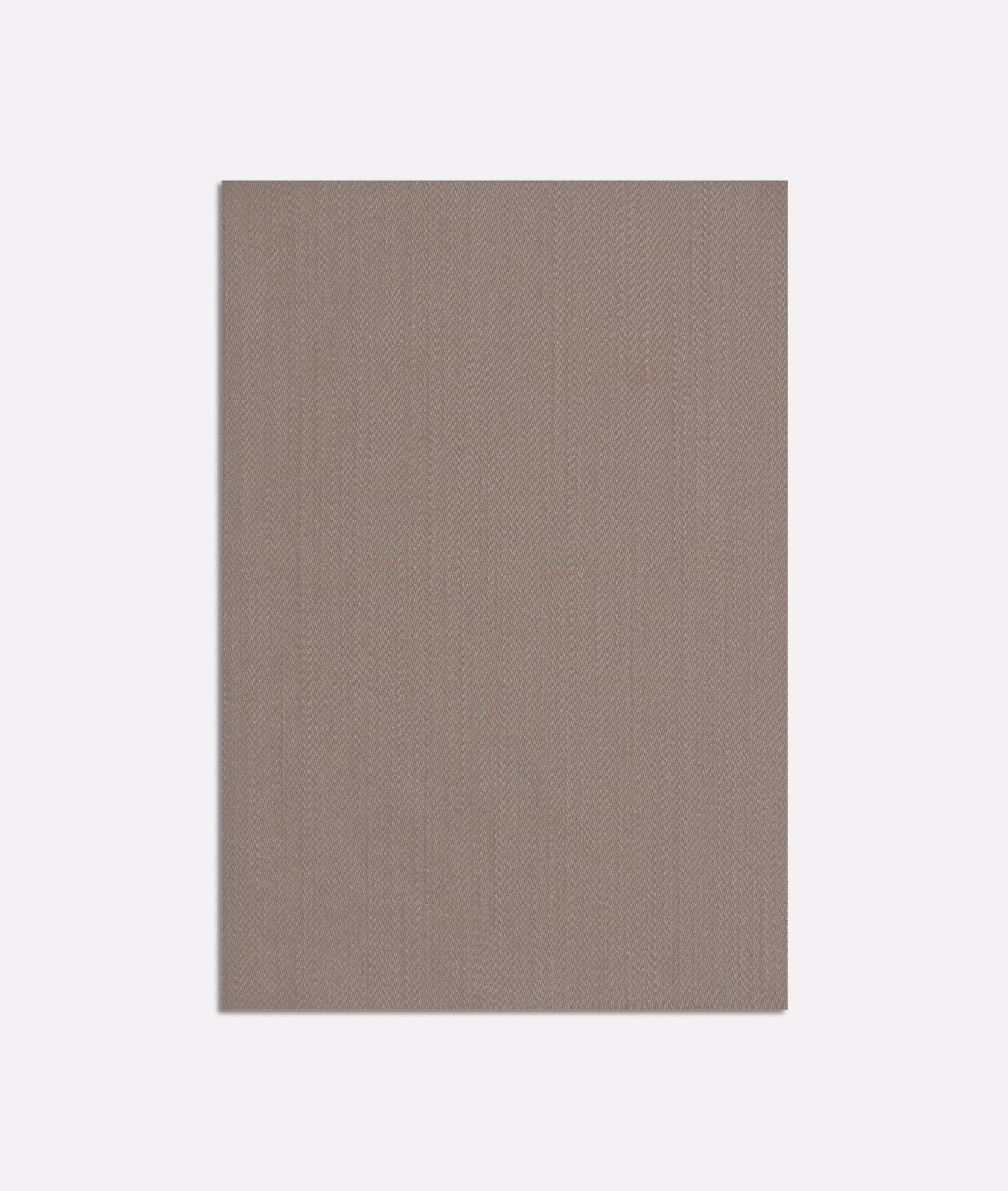 Muted lavender taupe fabric with fine vertical striations and subtle surface texture