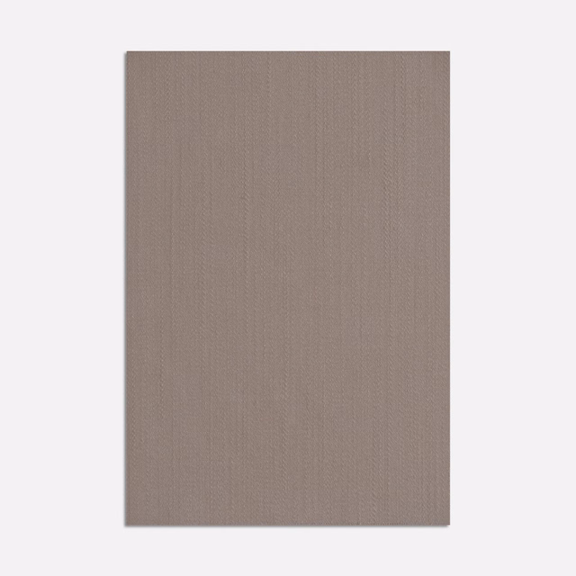 Muted lavender taupe fabric with fine vertical striations and subtle surface texture