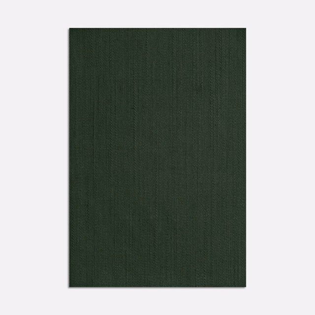 Deep loden-green fabric swatch with subtle vertical woven striations