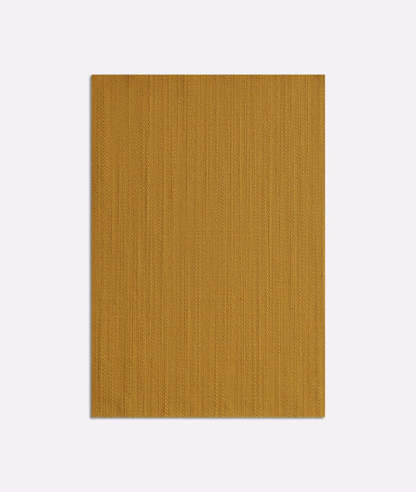 Ochre-gold Dedar satin swatch with delicate vertical ribbed texture