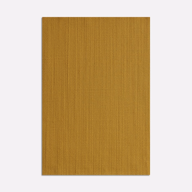 Ochre-gold Dedar satin swatch with delicate vertical ribbed texture