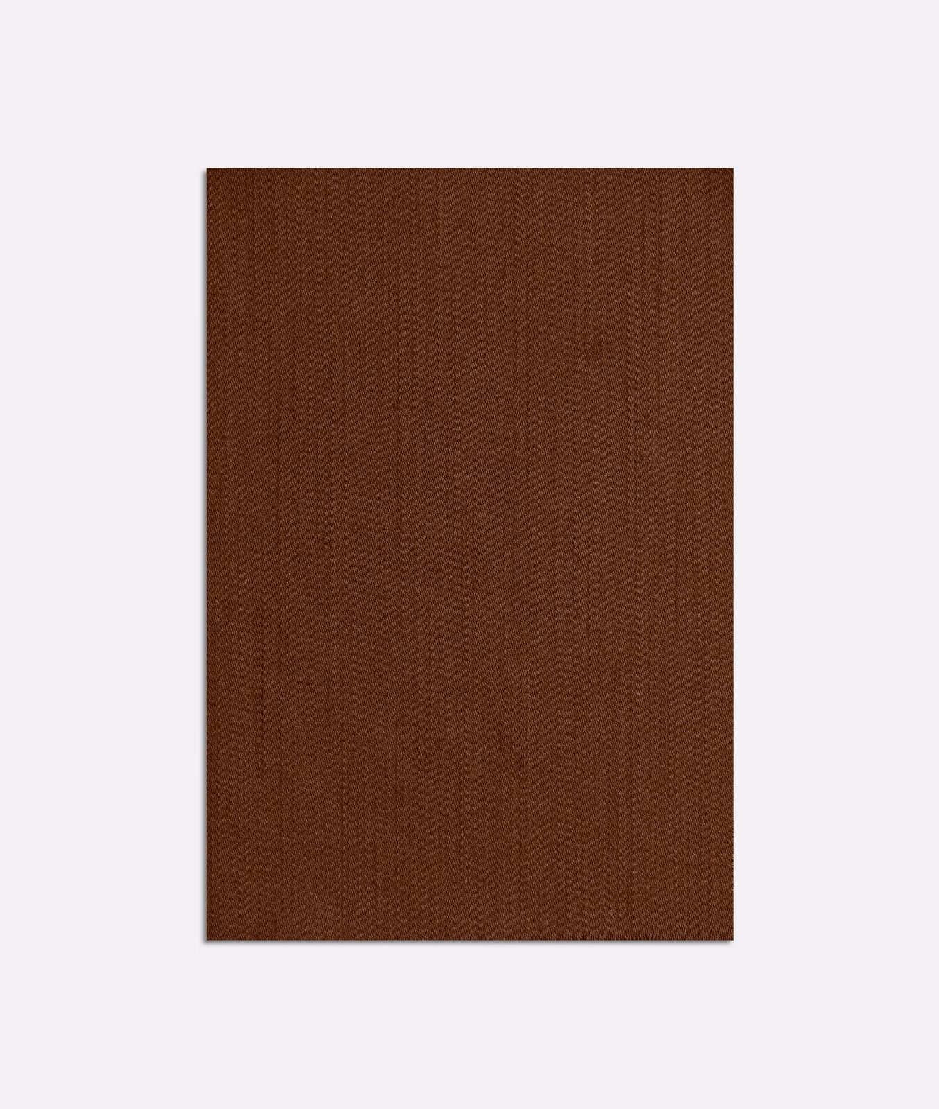 Deep tobacco-brown satin swatch showing a subtle vertical woven texture