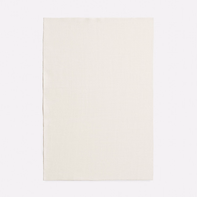 Warm ivory satin swatch with a smooth surface and soft reflective sheen