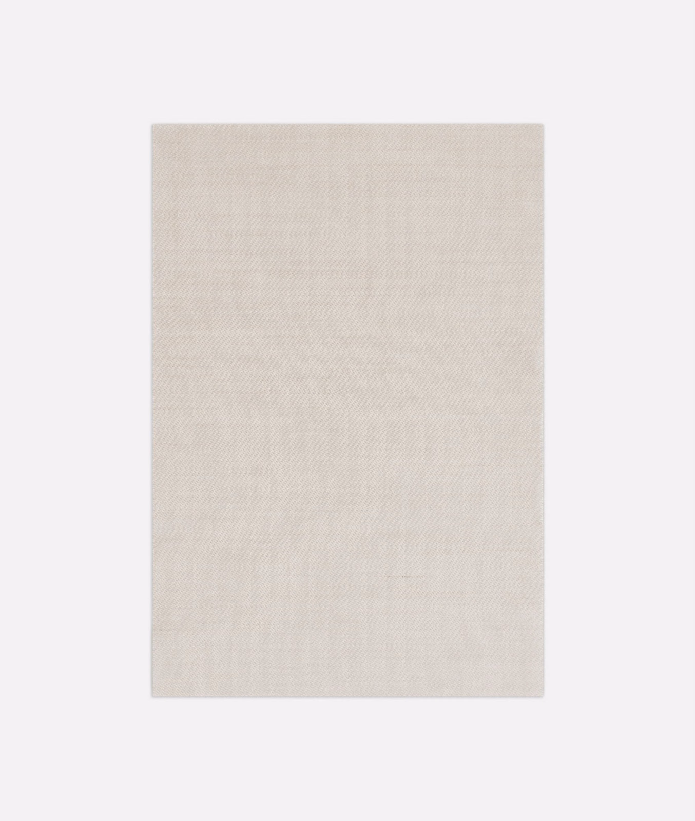 Pale warm greige swatch with fine horizontal woven texture and soft matte depth