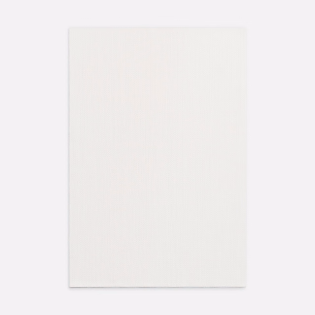 Near-white Bianco textile swatch with delicate vertical ribbing and soft ivory tone
