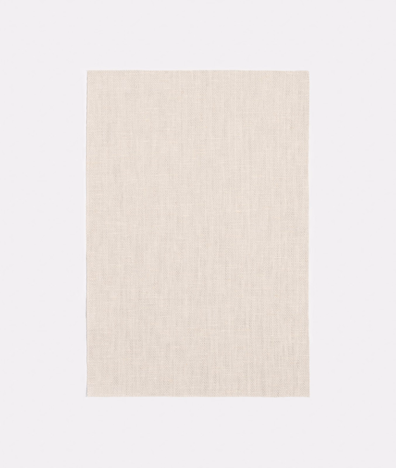 Pale warm ivory swatch with a fine, faint chevron weave and soft texture