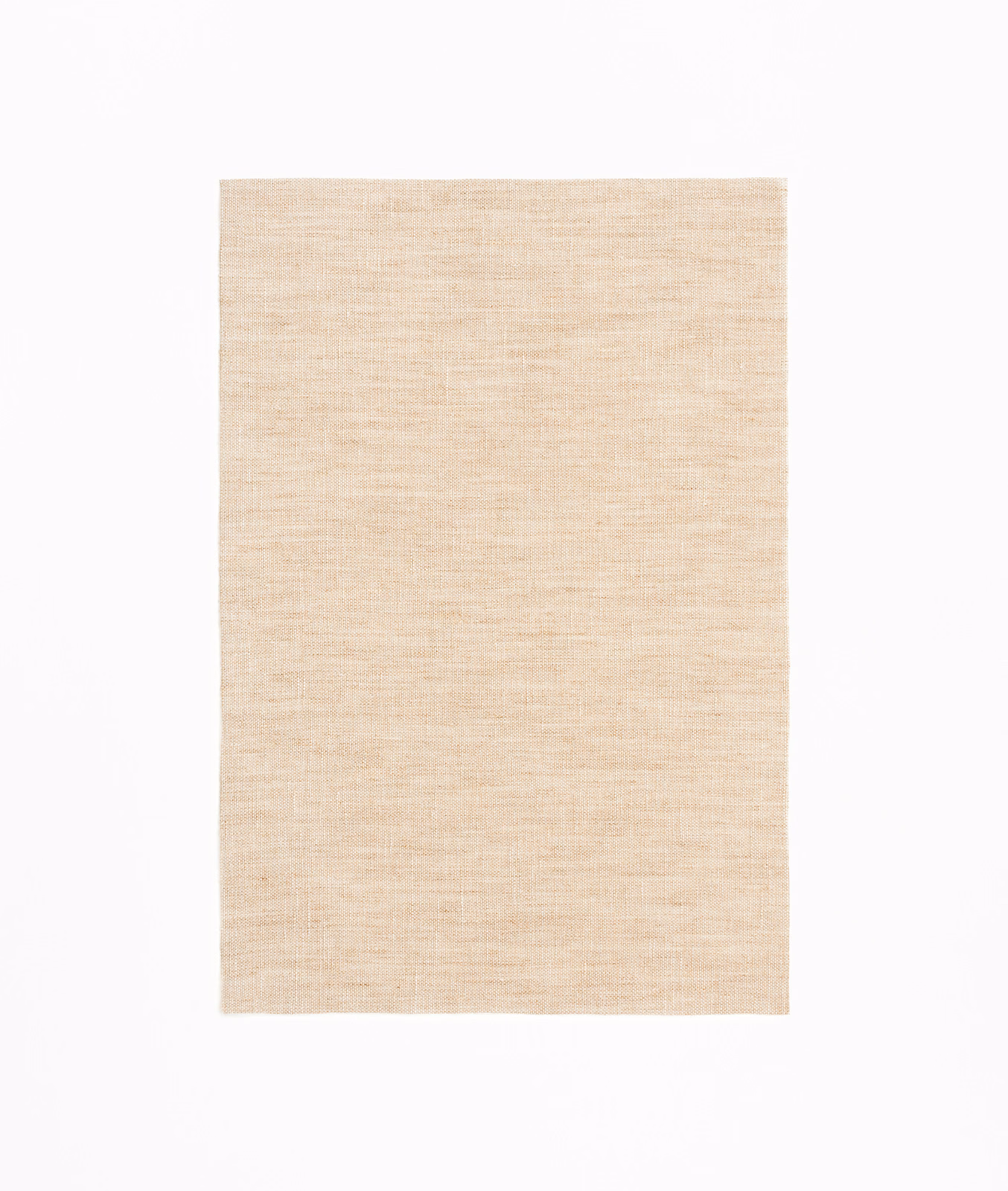 Pale sand-beige sheer swatch showing subtle horizontal slub texture