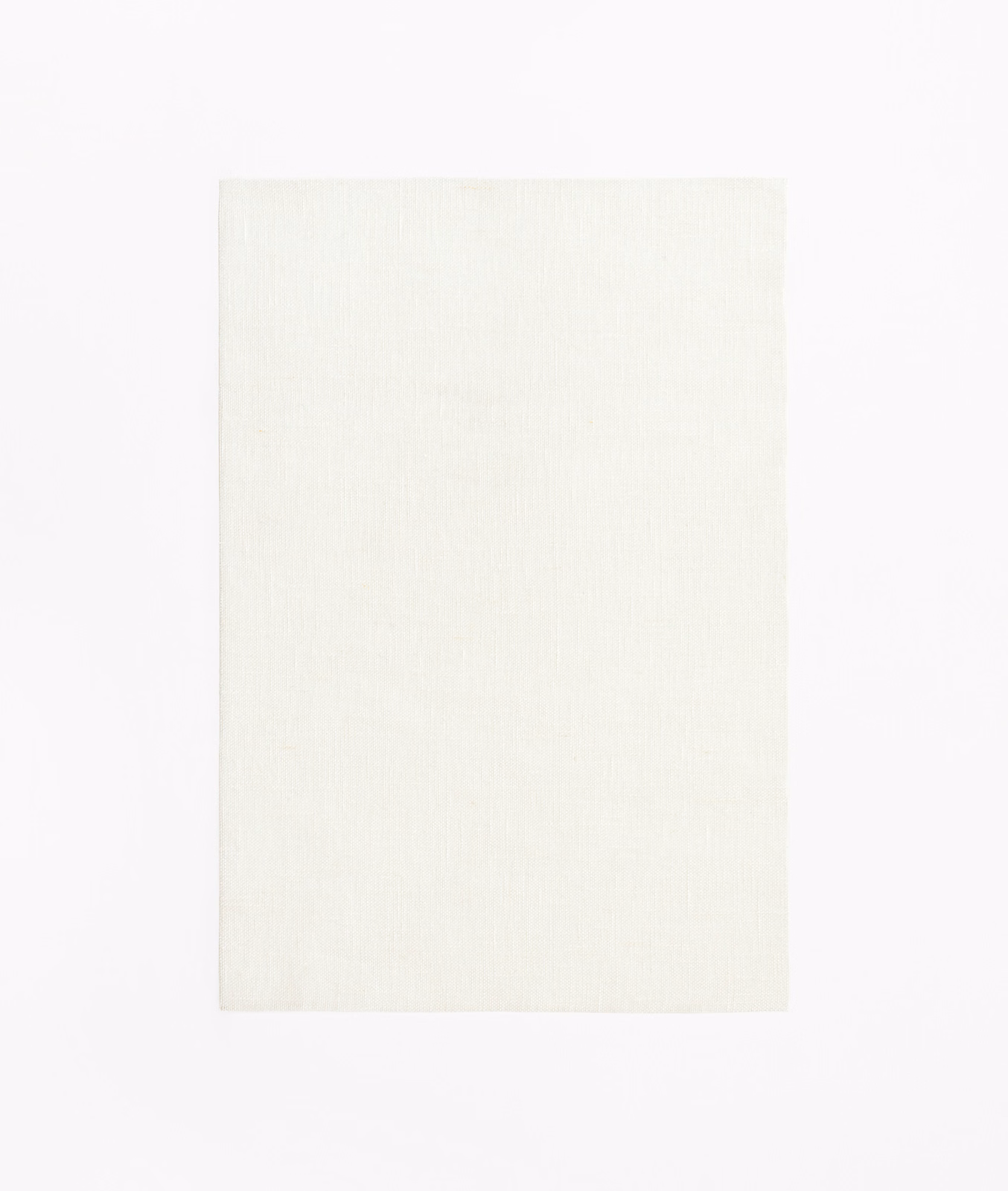 Soft ivory sheer fabric swatch with a subtle fine vertical weave