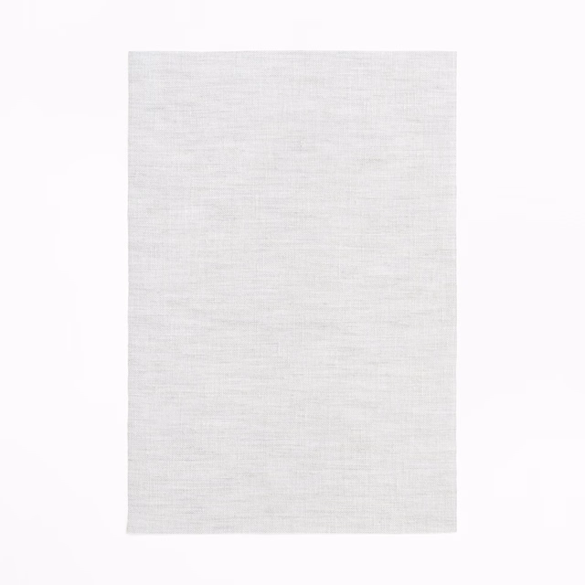 Pale pearl-white sheer fabric with fine horizontal slub lines and airy texture