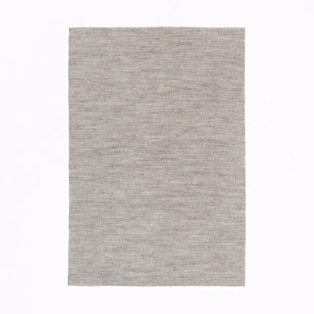 Pale greige-grey sheer textile with a fine, softly striated horizontal weave
