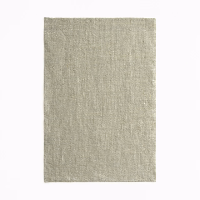 Pale grey-green Adelphi swatch showing a fine, softly slubbed sheer weave
