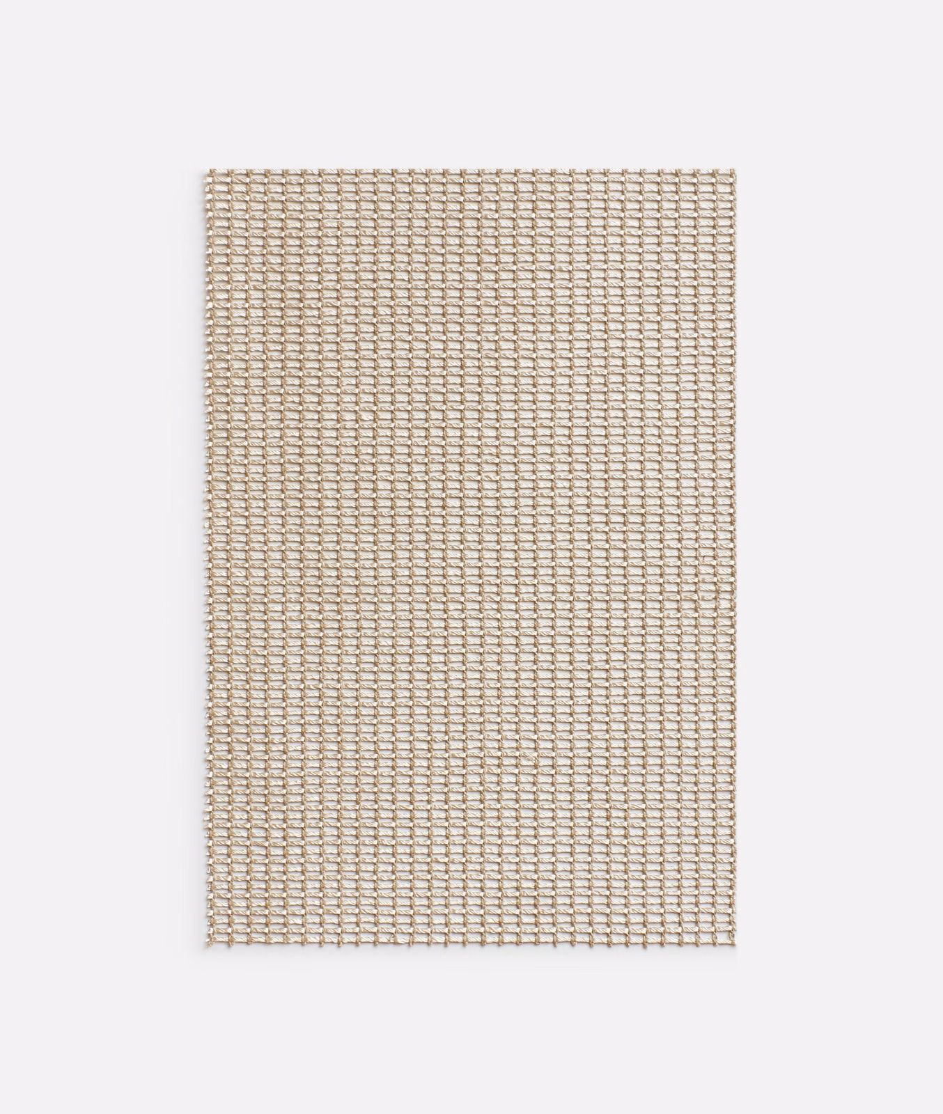 Warm sand and ivory open basket weave with a softly sheer appearance