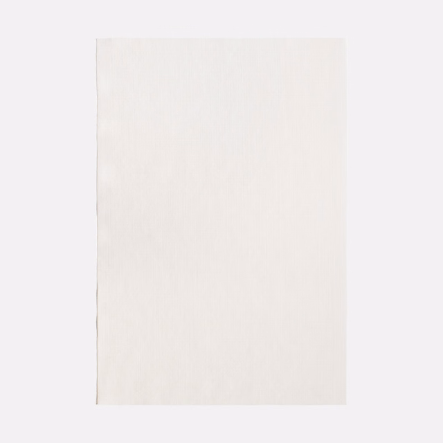 Pale ivory sheer with a barely visible vertical, softly brushed texture