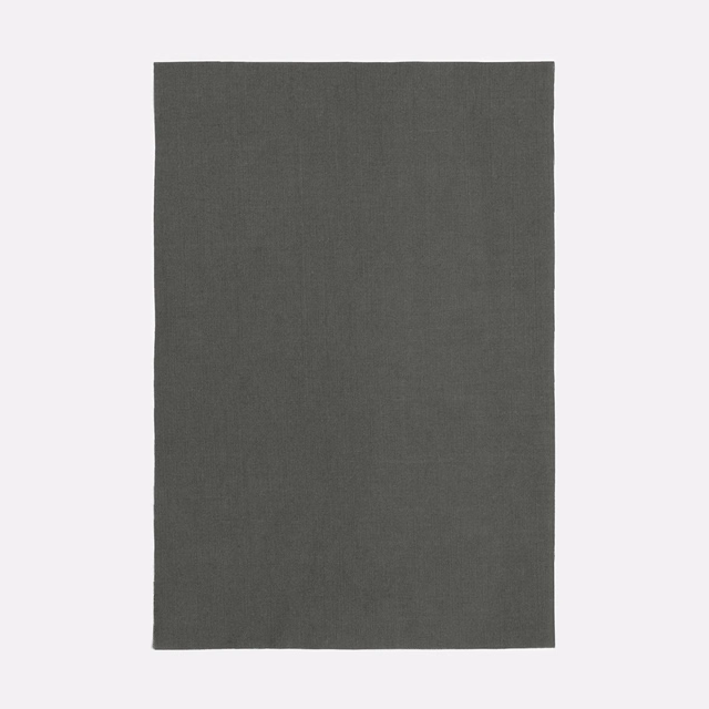 Dark loden-grey sheer textile with a fine, subtly vertical surface weave