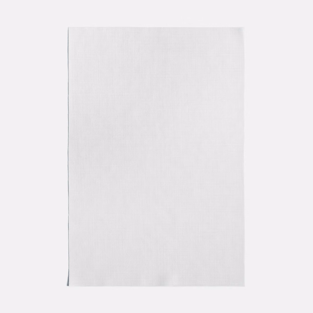 Close view of Cielo Perla sheer fabric in a cool pearl-white fine weave