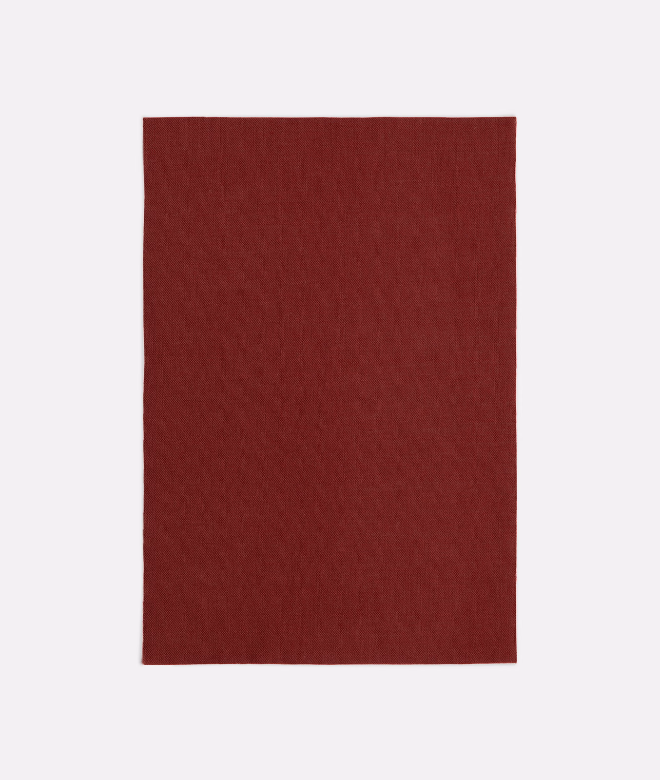 Deep oxblood-red sheer fabric swatch with a subtle fine woven texture