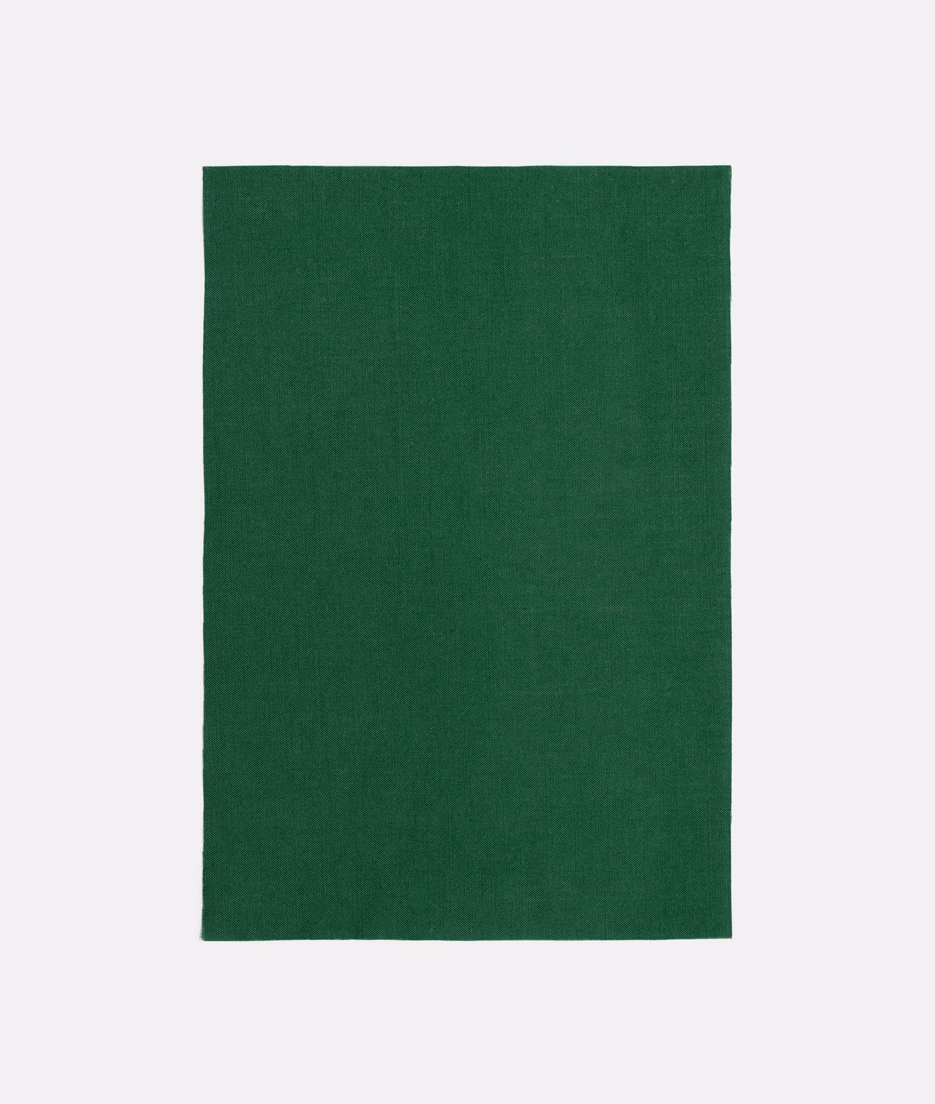 Deep bottle-green sheer swatch with a fine, subtly vertical woven texture