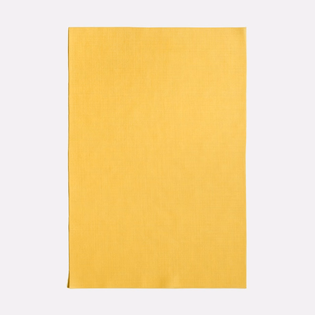Warm saffron-yellow sheer fabric with a fine, subtly mottled woven texture