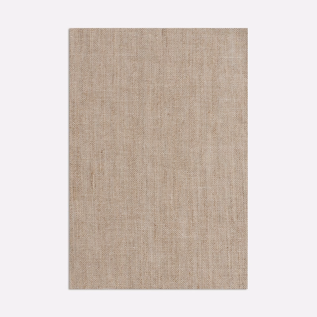 Warm natural beige sheer weave with subtle taupe vertical thread variation