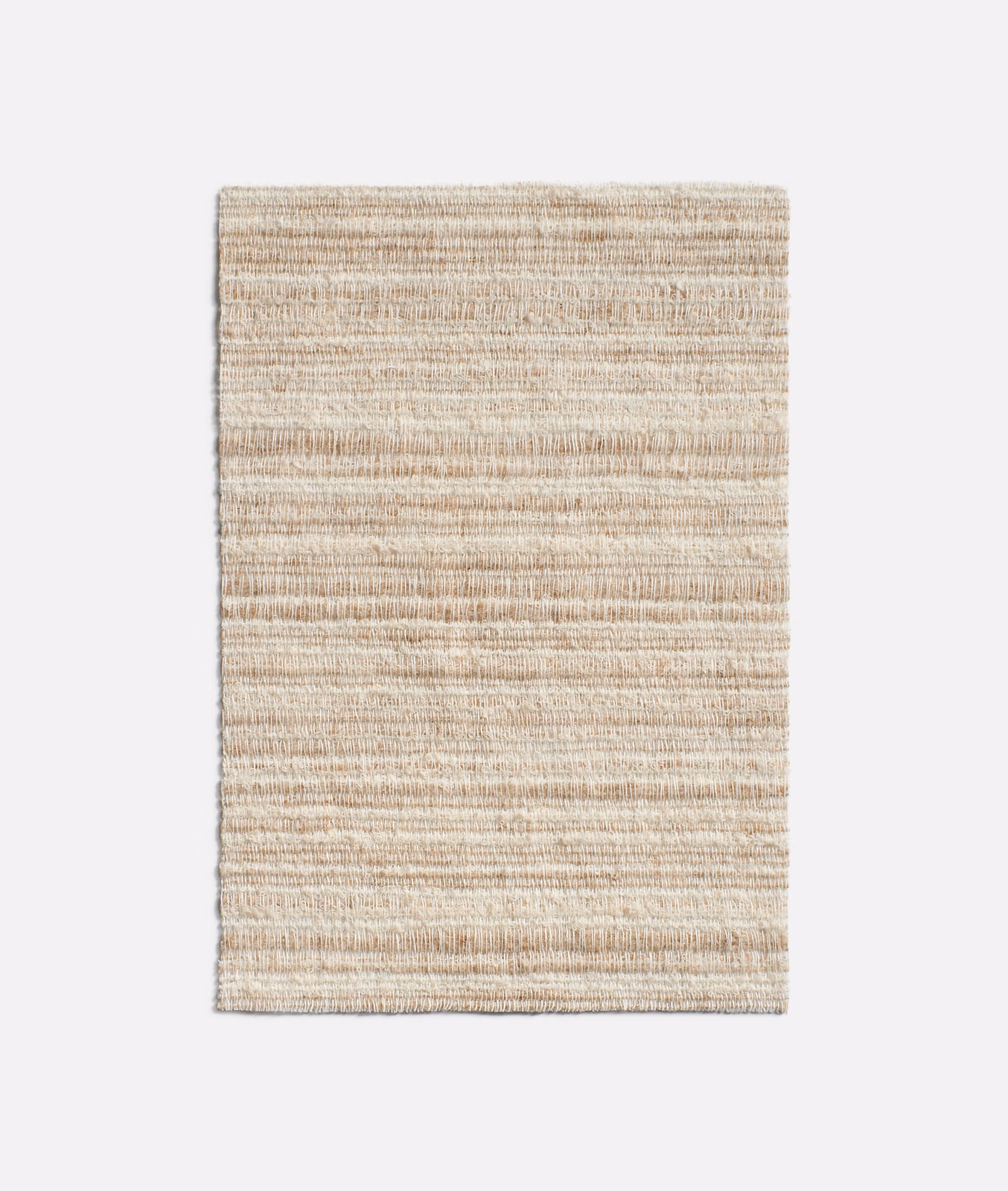 Warm natural-beige sheer with fine irregular horizontal slub lines