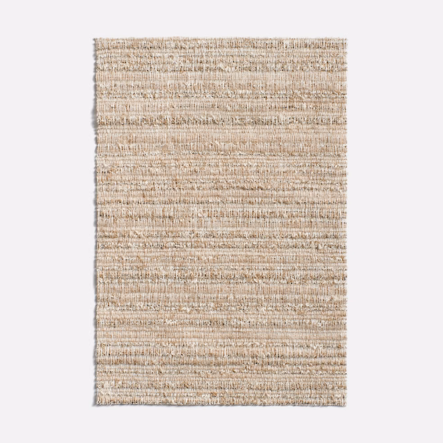 Pale greige-taupe sheer swatch with fine horizontal slub lines and soft woven depth