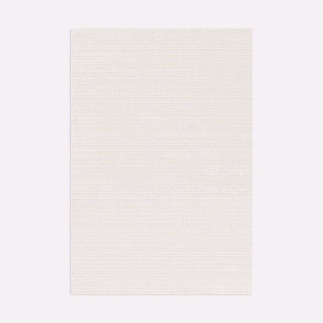 Warm ivory sheer swatch with delicate horizontal lines and a softly textured surface