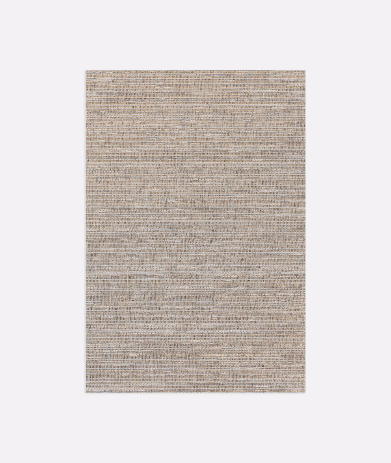 Warm taupe-beige sheer swatch with fine irregular horizontal woven striations