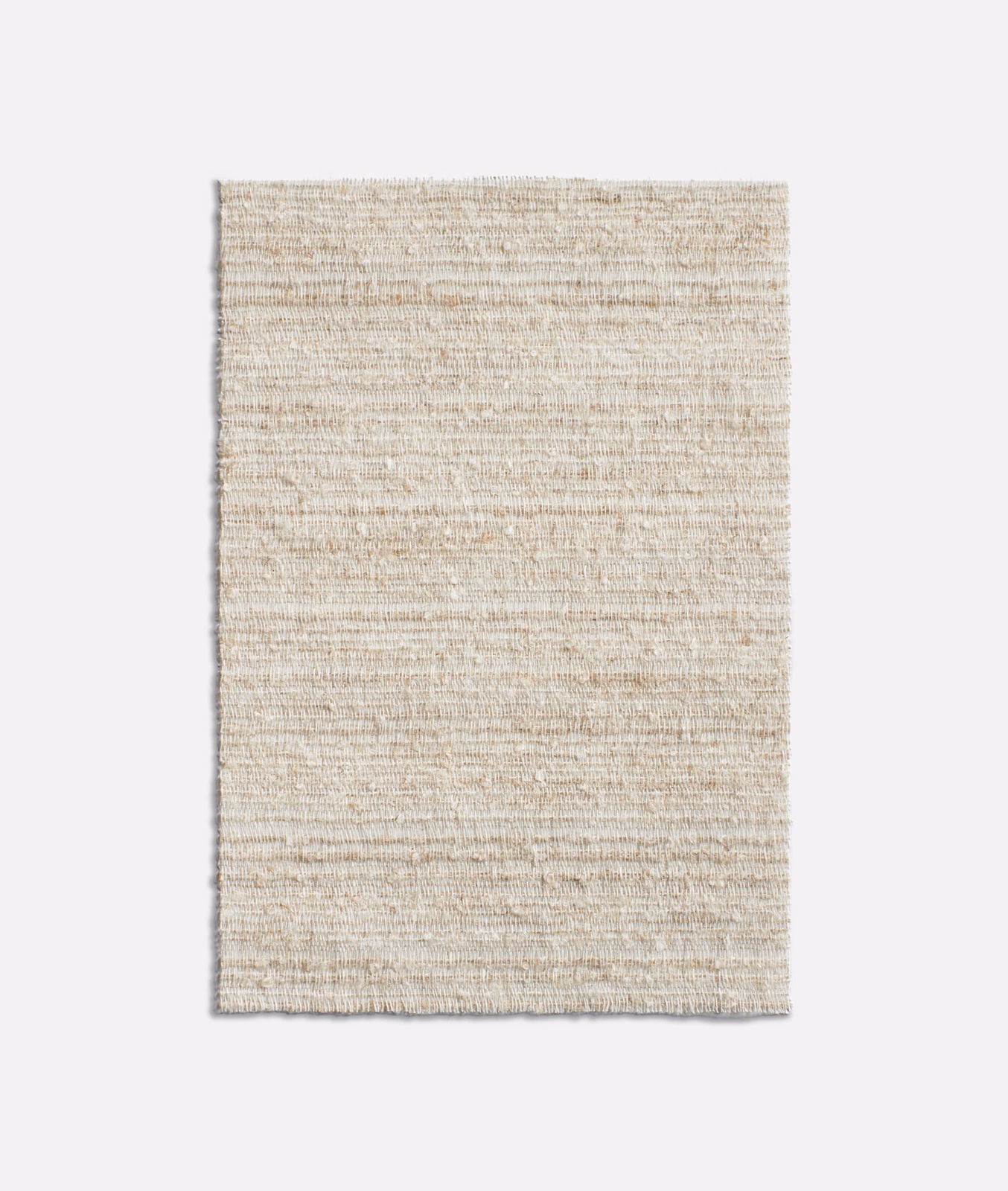 Warm natural beige sheer textile with fine horizontal slub texture