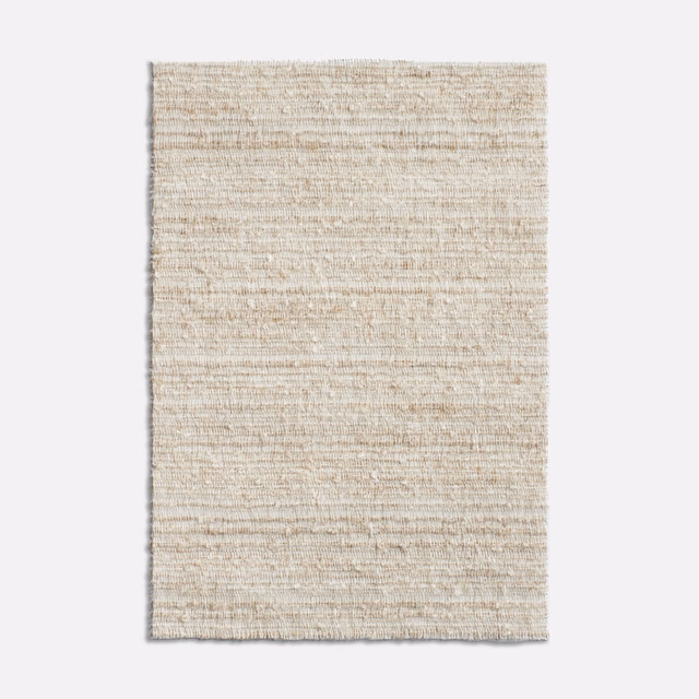 Warm natural beige sheer textile with fine horizontal slub texture