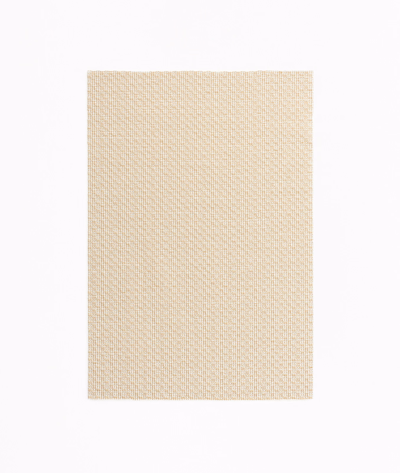 Pale warm cream sheer swatch with a fine diagonal woven texture