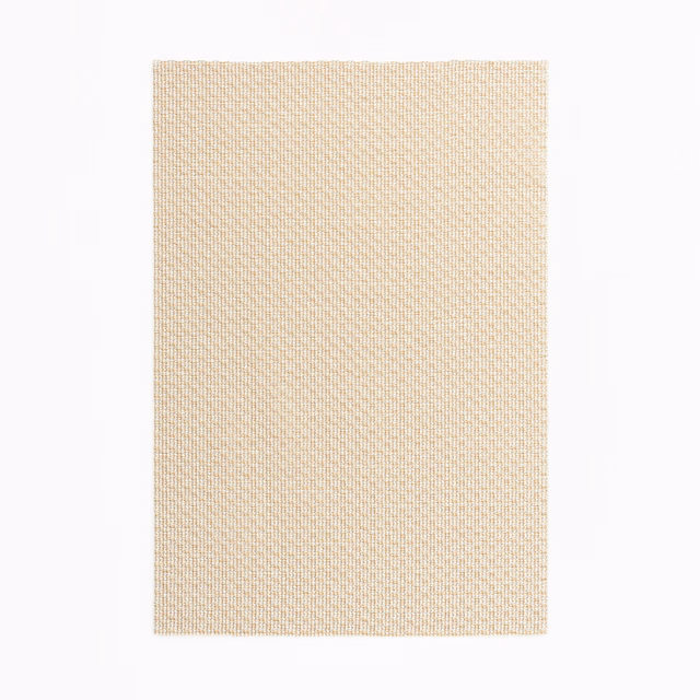 Pale warm cream sheer swatch with a fine diagonal woven texture