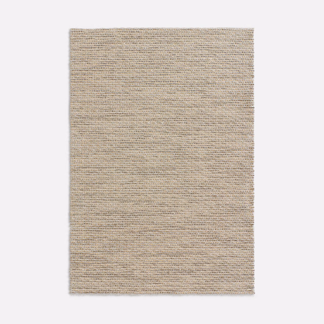 Warm greige sheer fabric swatch with fine horizontal woven texture