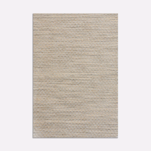 Pale greige sheer with fine horizontal beige and grey woven lines