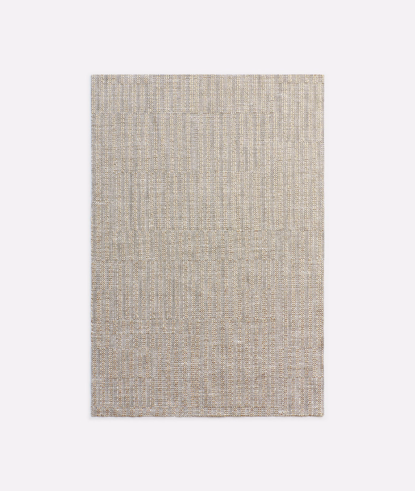 Pale flax-beige sheer weave with fine vertical striations and subtle crosswise slubs