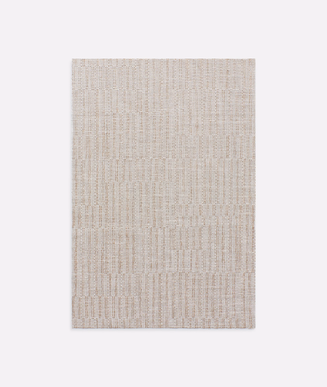 Pale natural beige sheer with fine vertical ladder-like woven texture
