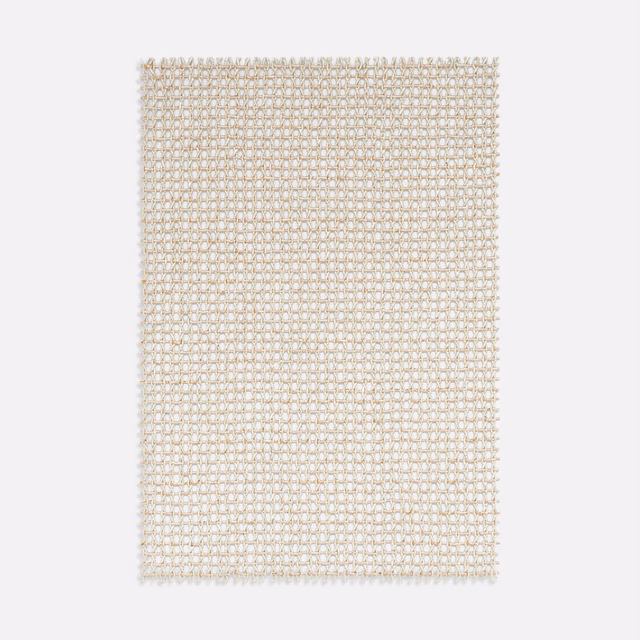 Pale cream and beige open-grid sheer weave with airy texture