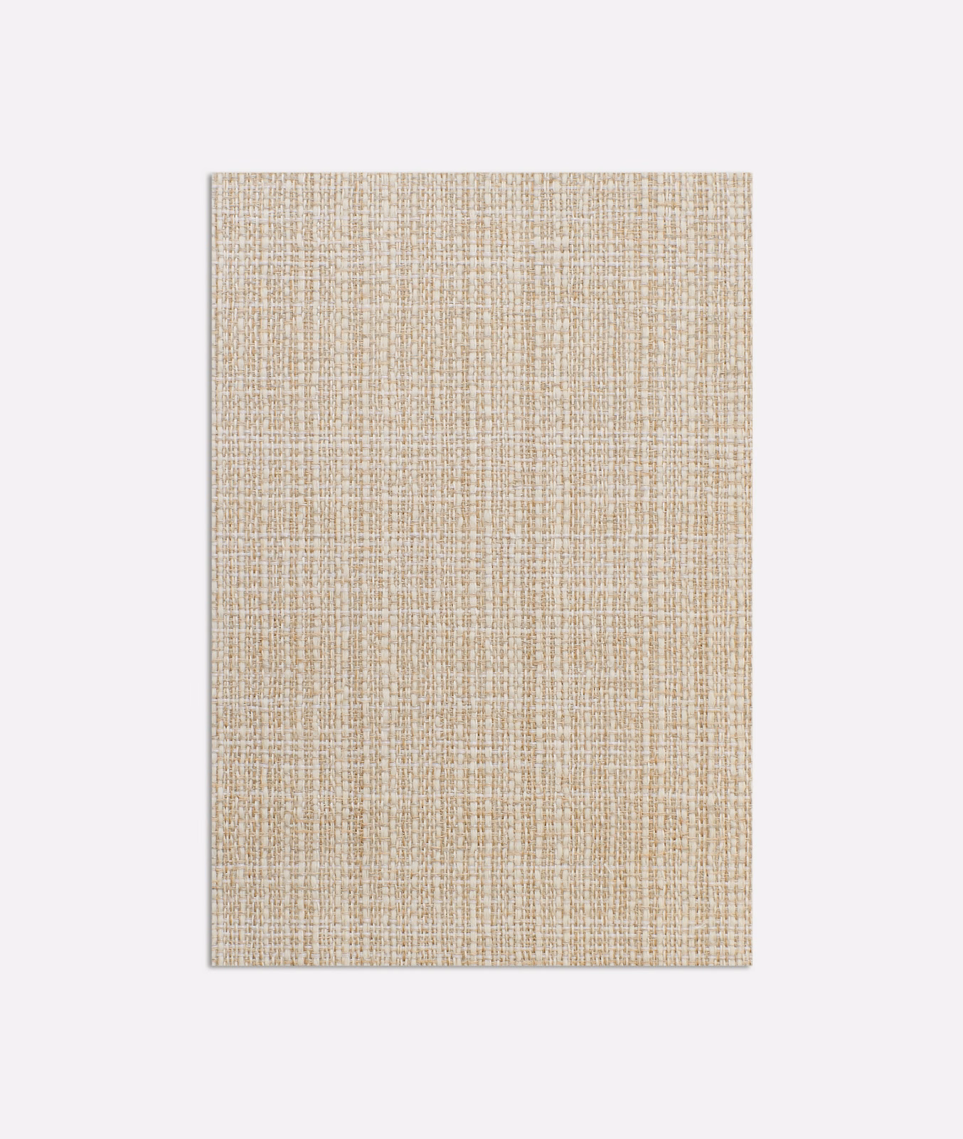 Warm ivory sheer weave with fine vertical and horizontal slub texture