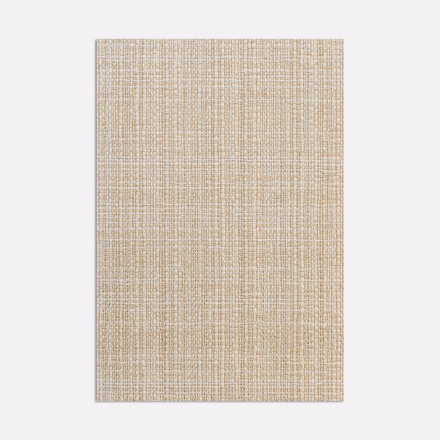 Warm ivory sheer weave with fine vertical and horizontal slub texture