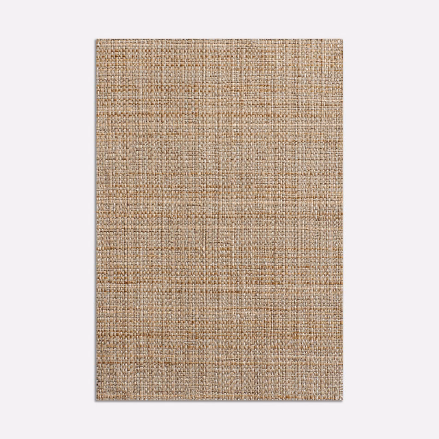 Warm natural-beige sheer swatch with fine open weave and softly flecked texture