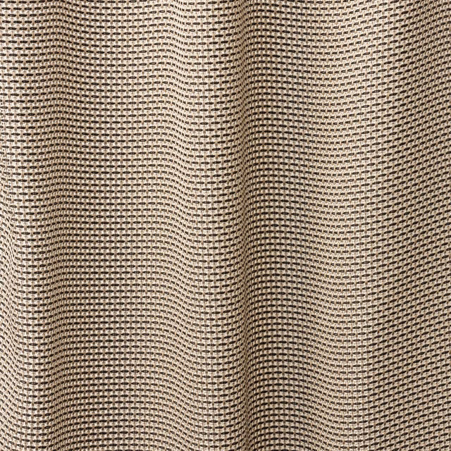 Stone taupe sheer weave with dark flecks forming a fine, rippling grid