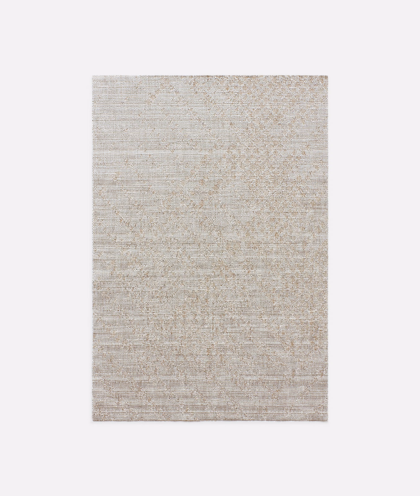 Pale silver-grey sheer fabric with fine horizontal striations and warm oat flecks