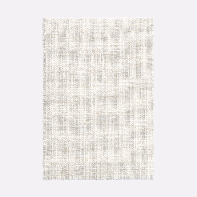Warm ivory sheer fabric with fine open weave and subtle horizontal slubs
