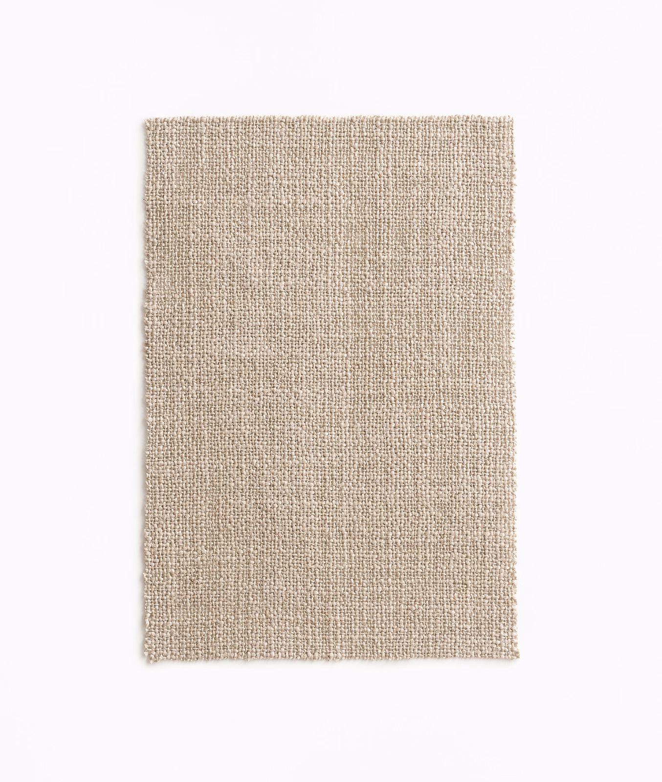 Pale warm taupe sheer textile swatch with a fine, even woven grid