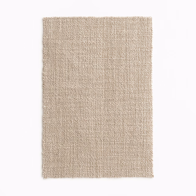 Pale warm taupe sheer textile swatch with a fine, even woven grid