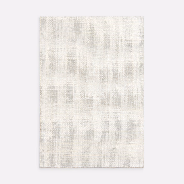 Pale ivory Baobab fabric showing a fine, softly gridded linen-like weave