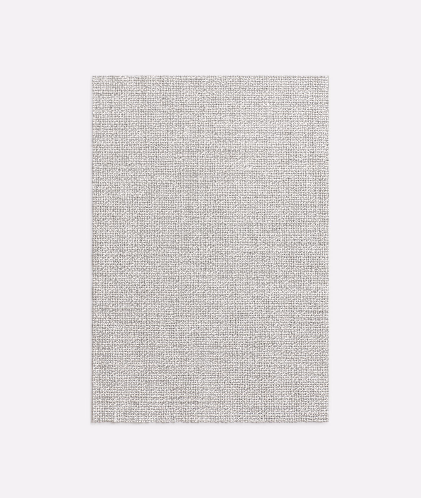 Pale greige sheer swatch with a fine, even linen-look woven texture