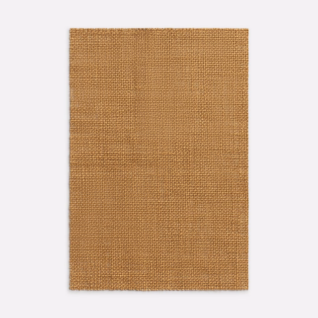 Warm mustard-gold sheer with a fine, subtly irregular woven grid texture